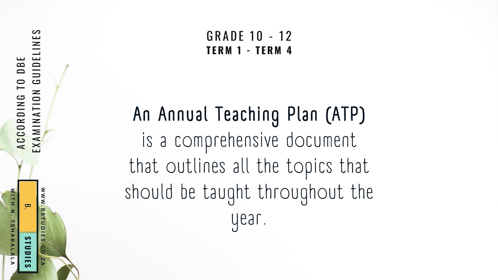 Business Studies 2024 ATPs and POAs for Grades 1012 FET